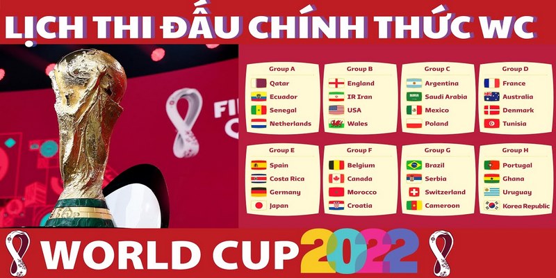 Chi tiết về lịch thi đấu World Cup 2022 vòng bảng