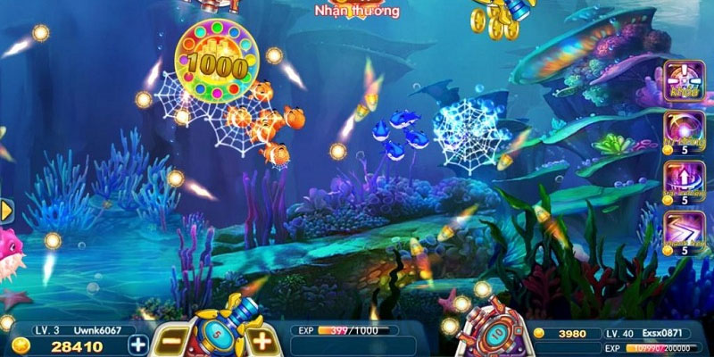 Giao diện game bắn cá online 3D 